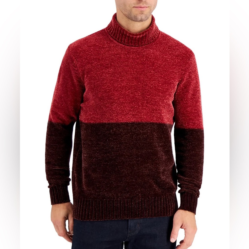 Men’s Alfani Turtleneck Ribbed Knit Long Sleeve Sweater NWT B1 Size S